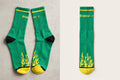 🇯🇲 Green Flame Crew Socks